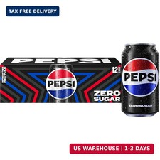 Pepsi Zero Sugar Cola Soda, 12 Fl Oz Cans (Pack of 12) picture