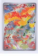 MOLTRES 130/128 POKEMON ILLUSTRATION RARE ME: 30TH CELEBRATION HOLO NM picture