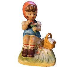 Vintage Arnart Figurine 5th Avenue Girl With Picnic Basket 22/622 Collectible picture