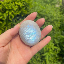 Natural Rainbow Moonstone Crystal Palm Stone  Tumbled Stone Home Decor Gift picture