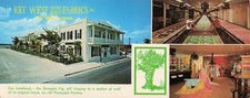 Key West Hand Print Fabrics store FL Florida Interior 3.5x9 Postcard CVL03 picture