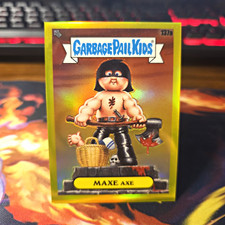 Topps 2021 Garbage Pail Kids Chrome Maxe Axe #137a [Yellow] picture