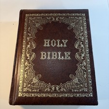 1970 Holy Bible King James Family Record Edition Red Letter Text, Vintage picture