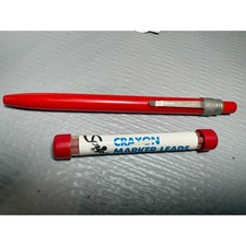 Vintage Scripto Red Mechanical Crayon Marker Pencil with G920 Lead Refills USA picture