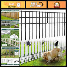 42.5ft (L) x 13in (H) Garden Fence Animal Barrier, 30 Panels No Dig Fence for Do picture