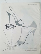 1955 Bally womens high heel shoes vintage fashion ad picture