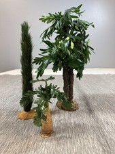 Roman Fontanini Heirloom Nativity Accessories Palm Cypress Tree Lot of 3 Vintage picture