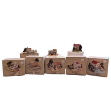 Vintage 1994 Pueblo Encantado Collection Southwest Village Lot of 8 Boxed picture
