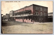 Laurel House Hotel Laurel Delaware DE Street View c1910 Postcard picture