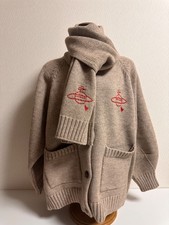 Vivienne Westwood Red Label Brown Knit Cardigan Scarf Set Orb Logo picture