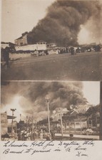 RPPC Clarendon Hotel Fire Daytona FL Real Photo Postcard Disaster c.1910 AZO picture