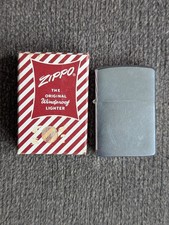 Vintage 1953-1955 Zippo Lighter Pat 2517191 Brushed Chrome Candy Stripe Box picture