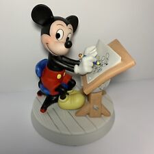 Rare Vintage 7” Mickey Mouse Sketch Artist Disney Figurine Drawing Self Portrait picture