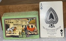 Vintage The Arrow Playing Card Co. Card Deck Horses Carriage Early 1900’s Rare picture