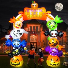 Kalolary 10FT Halloween Inflatables Archway Candy Ghost picture