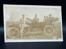 Alma Wisconsin Baseball Players holding flag  in Truck Postcard Era 1916 picture
