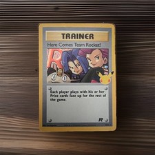 2000 Pokemon Team Rocket 1st Edition #15/82 Here Comes Team Rocket Holo picture