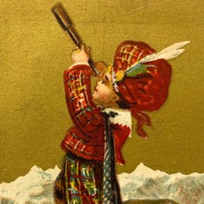 1880s Remsen Dry Goods House Scottish Boy Kilt Telescope Victorian Trade Card picture