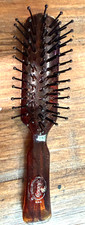 Vintage 1980s Goody Hair Brush Tortoise Shell Mock Vented Blow Styling 6” USA picture
