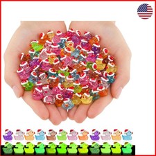 Adorable Christmas Mini Ducks - 160 Glow-in-the-Dark Santa Hat Ornaments picture