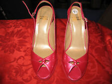 NEW STUART WEITZMAN WEDGE SHOES- PEARL PINK PATENT LEA. picture