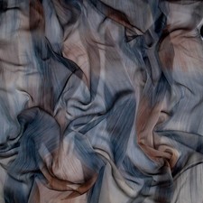 Salvatore Ferragamo authentic pure silk chiffon fabric Abstract Logo Remnant picture
