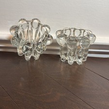 Vintage Pair Reims Crystal Glass 2.5