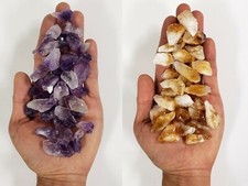 AMETHYST & CITRINE COMBO Bulk Wholesale Crystal Points & Chunks picture