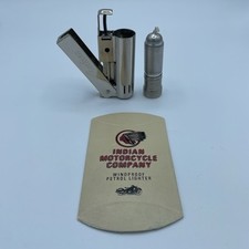 Vintage Indian Motorcycle Company Windproof Petrol Lighter Never Used Unused New picture