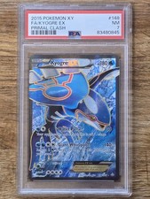 2015 POKEMON XY FULL ART KYOGRE EX PRIMAL CLASH #148 PSA 7 LOW POP picture