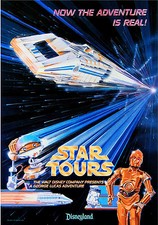 Disneyland 11 x 17 Star Tours 1987 Attraction Poster Tomorrowland Star Wars picture