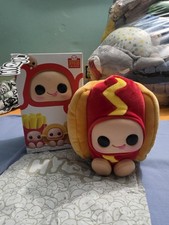 ULTRA RARE NEW IN OPENED BOX MGA Hyojo Diner Hyojo Hot Dog Plush Figure Keychain picture