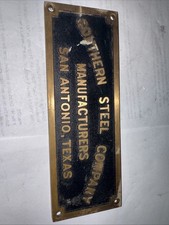 Bronze Brass  Wall / Door Plaque ~southern Steel Company  - Sign picture
