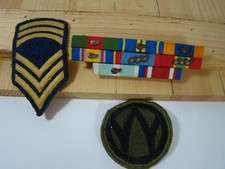 Vintage US Military Ribbon Bar patches Group Uniform Medal Ribbons Lot picture
