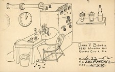 Vintage Amateur Radio QSL Postcard, 1952,W0EQW, Kansas City, MO, Scott #806 picture