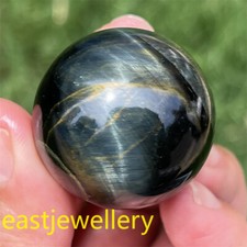 29mm+ 1pc Natural Blue Tiger’s Eye Jasper sphere quartz crystal Ball Random 1pc picture