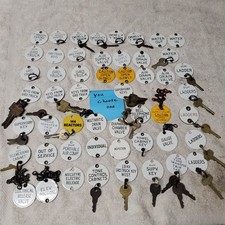 Vintage Porcelain Key Tags, Key Fobs, Key Rings, Key Used (You Select A Theme) picture