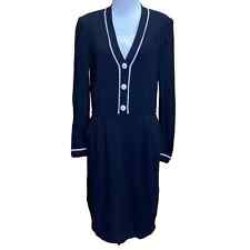 St. John Collection by Marie Gray Wool Viscose Blend Sweater Dress Size 4 picture