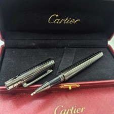 Cartier Santos Large Rollerball Pen Light Black Finish Luxury Writing Pen NIB picture