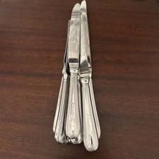 Set If 9 Christofle Perles Dinner Knives With Beaded Edge Pattern picture