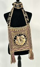 Vintage Kalaga Tapestry Cross Body Bag/Embroidered  Burmese Thai India/12”x 12” picture