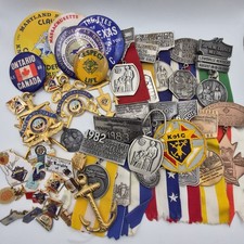 Vintage 70s 80s Knights Of Columbus Big Lot Memorabilia Pins Buttons Medals More picture