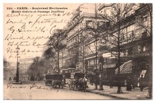 1911 Paris Blvd Montmartre Musée Grévin Passage Jouffroy Postcard picture
