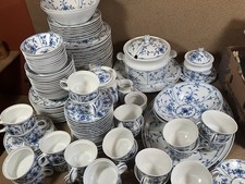 RARE Royal Tettau Alt Tettau Blau Porcelain Set Dinnerware 136 Piece picture