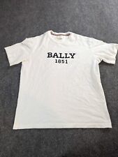  Bally 1851 Logo White Short Sleeve Tee T-Shirt Mens Size Large (42)  picture