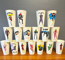 7-Eleven DC Comics Decorated Plastic Cups Set  Batman 18 Cups picture