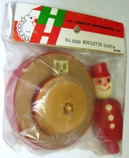 Vintage 1940's-50's Holt Howard Roulette Santa, #6345, New In Package, RARE picture