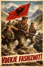 🇦🇱 Albanian Revolution Poster - 24x36” 1940s - Premium Matte Paper picture