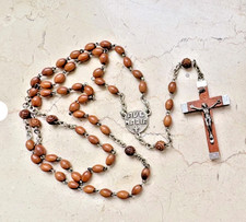 POPE JOHN PAUL II GIVEN BLESSED WOOD ROSARY FOR CHILDHOOD FRIEND RARE picture