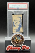 RARE 1947 Turf Cigarettes Film Stars #31 RITA HAYWORTH - Hand Cut PSA Authentic picture